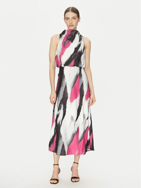 DKNY Sukienka koktajlowa P4JBNZ22 Kolorowy Regular Fit. Sukienki damskie DKNY, bez wzorów, z syntetyku, wizytowe, bez kołnierzyka, bez ramiączek. Za 469.99 zł.