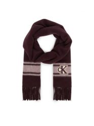 Calvin Klein Szalik LV04F8101G Bordowy. Czerwone rękawiczki damskie Calvin Klein, bez wzorów, z wełny. Za 329.99 zł.