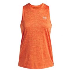 Damski tank top Under Armour Tech Twist. Brązowe topy damskie Under Armour, bez wzorów, sportowe, bez kołnierzyka, bez ramiączek. Za 179.50 zł.