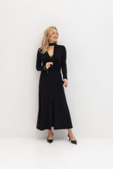 SUKIENKA NATALIE CZARNA S - Flawless. Czarne sukienki damskie Flawless, na co dzień, s, z aplikacjami, z elastanu, bez kołnierzyka, bez ramiączek, maxi, dopasowane. Za 315.00 zł.