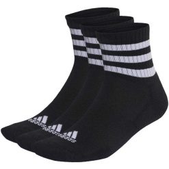 Skarpety adidas 3-Stripes Cushioned Sportswear Mid-Cut Socks 3 P. Białe skarpetki damskie Adidas, bez wzorów. Za 49.90 zł.