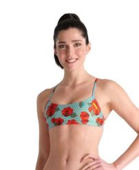 Góra od bikini biustonosz bandeau Arena Play. Zielone stroje kąpielowe damskie ARENA, s, bez wzorów, z materiału. Za 81.98 zł.