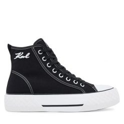 Trampki KARL LAGERFELD. Czarne trampki i tenisówki damskie KARL LAGERFELD, bez wzorów, bez zapięcia. Za 349.99 zł.