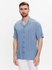 Jack & Jones Koszula Chain 12227973 Niebieski Relaxed Fit. Niebieskie koszule męskie Jack & Jones, m, bez wzorów, z wiskozy, bez kołnierzyka, bez ramiączek. Za 149.99 zł.