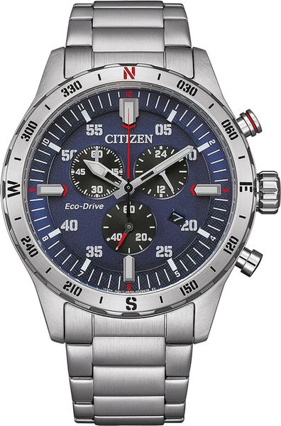 Zegarek Citizen Zegarek Męski Citizen Eco-Drive Sporting Chronograph AT2520-89L + BOX. Zegarki męskie CITIZEN, bez wzorów. Za 654.08 zł.