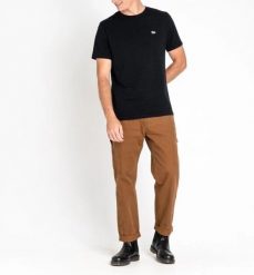 LEE STRIPE T MĘSKI T-SHIRT LOGO BLACK L61BWP01 112113743. Czarne t-shirty męskie Lee, l, bez wzorów, bez kołnierzyka, bez ramiączek. Za 69.99 zł.