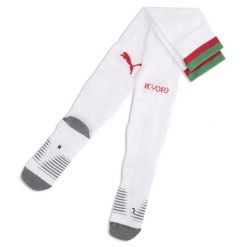Męskie skarpety piłkarskie w paski Maroko 2026 PUMA. Białe skarpety męskie Puma, bez wzorów. Za 99.00 zł.