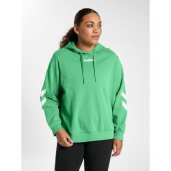 Damska bluza z kapturem Hummel legacy Plus. Zielone bluzy damskie Hummel, xl, bez wzorów, sportowe, bez ramiączek, z kapturem. Za 167.00 zł.
