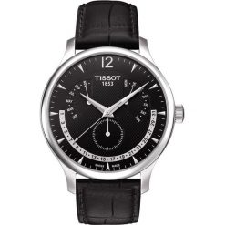 PROMOCJA ZEGAREK TISSOT T-CLASSIC T063.637.16.057.00. Czarne zegarki damskie TISSOT, bez wzorów, ze stali. W wyprzedaży za 1,478.40 zł.