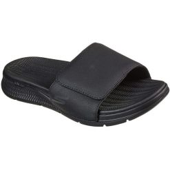 Klapki Skechers GO Consistent 229033BBK, Mężczyźni. Czarne klapki męskie Skechers, bez wzorów, ze skóry ekologicznej, bez zapięcia. Za 390.00 zł.