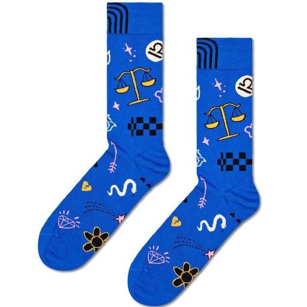 Skarpety Happy Socks Model Libra Sock Kolor Niebieski. Niebieskie skarpetki damskie Happy Socks, bez wzorów, z tkaniny. Za 57.40 zł.