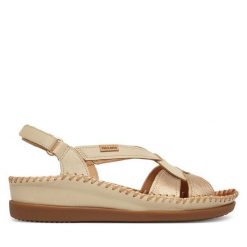 Sandały Pikolinos. Brązowe sandały damskie Pikolinos, bez wzorów, bez obcasa, na płaskiej podeszwie, bez zapięcia. Za 559.99 zł.