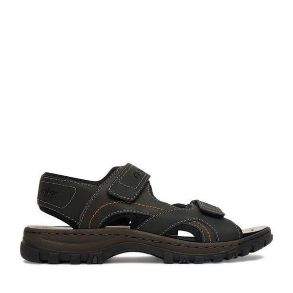 Sandały Rieker. Czarne sandały męskie Rieker, bez wzorów, bez zapięcia. Za 339.99 zł.