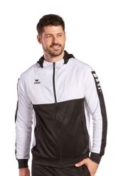 Kurtka treningowa z kapturem Erima Six Wings. Białe kurtki sportowe męskie Erima, xl, bez wzorów, z bawełny, z kapturem, do piłki ręcznej. Za 304.99 zł.