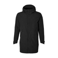 Męska kurtka przeciwdeszczowa Mosse. Czarne kurtki męskie BASIL, m, z aplikacjami, z materiału, bez kaptura, rowerowe. Za 488.90 zł.