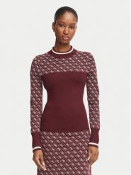 Guess Sweter W5BR24 Z3JD2 Bordowy Slim Fit. Czerwone swetry nierozpinane damskie Guess, xl, z aplikacjami, z syntetyku, bez kołnierzyka, bez ramiączek. Za 434.99 zł.