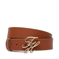 Pasek Tommy Hilfiger. Brązowe paski damskie Tommy Hilfiger, bez wzorów. Za 229.99 zł.