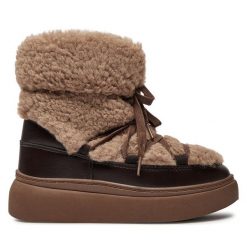 Śniegowce DeeZee. Brązowe śniegowce damskie DeeZee, bez zapięcia. Za 99.99 zł.