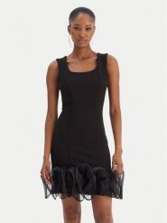 Rinascimento Sukienka koktajlowa CFC0126628003 Czarny Slim Fit. Czarne sukienki damskie Rinascimento, xs, bez wzorów, z syntetyku, wizytowe, bez kołnierzyka, bez ramiączek. Za 439.99 zł.