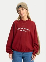 Quiksilver Bluza Mercury Block EQWFT03202 Czerwony Boxy Fit. Czerwone bluzy damskie Quiksilver, s, bez wzorów, z bawełny, bez ramiączek, bez kaptura. Za 319.99 zł.