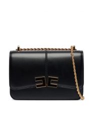 Elisabetta Franchi Torebka BS-91A-61E2-V390 Czarny. Czarne listonoszki damskie Elisabetta Franchi, bez wzorów, ze skóry, bez dodatków. Za 1,659.00 zł.