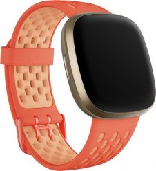 Fitbit Fitbit FB174SBCRPKL, Band, Smartwatch, Orange, Pink, Fitbit, Sense & Versa 3, Aluminium, Silicone. Pomarańczowe zegarki smartwatch FitBit, bez wzorów. Za 169.08 zł.