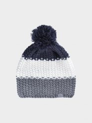 4F Czapka zimowa z pomponem męska - multikolor L. Czapki męskie 4F, na zimę, bez wzorów, z materiału. W wyprzedaży za 39.99 zł.