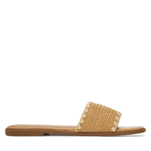 Klapki DeeZee. Brązowe klapki damskie DeeZee, bez wzorów, bez obcasa, bez zapięcia. Za 89.99 zł.