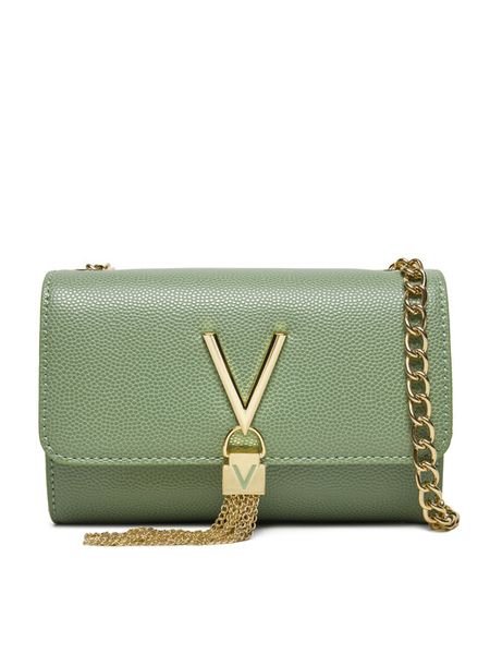 Valentino Torebka Divina VBS1R403G Zielony. Zielone torebki do ręki damskie Valentino, bez wzorów, ze skóry, bez dodatków. Za 189.99 zł.