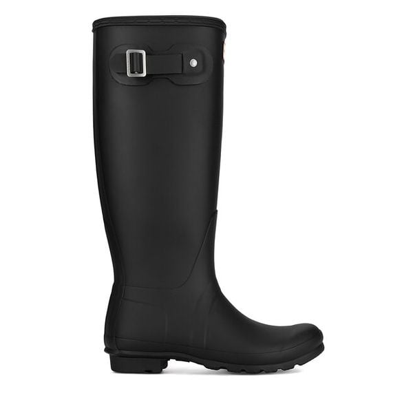 Kalosze Hunter. Czarne kalosze damskie Hunter, bez wzorów, bez zapięcia. Za 419.99 zł.