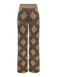 ONLY Spodnie dzianinowe Anny 15327634 Beżowy Loose Fit. Brązowe spodnie materiałowe damskie ONLY, bez wzorów, z dzianiny. Za 189.99 zł.