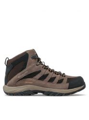 Columbia Trekkingi Crestwood Mid Waterproof BM5371 Brązowy. Brązowe botki męskie Columbia, bez wzorów, ze skóry, bez obcasa, bez zapięcia. Za 459.99 zł.