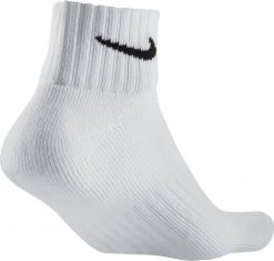 Nike Skarpetki krótkie Nike Value Cotton Quarter SX4926 (męskie; M; kolor biały). Białe skarpety męskie Nike, bez wzorów. Za 47.00 zł.