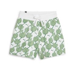 Spodenki Puma Ess Blossom 5 Aop Shorts Tr, Kobiety. Zielone obuwie sportowe damskie Puma, bez wzorów, bez zapięcia, na fitness i siłownię. Za 100.99 zł.