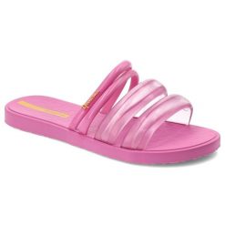 Różowe Klapki Ipanema Płaskie Obuwie Damskie. Czerwone klapki damskie Ipanema, na lato, bez wzorów, z materiału, eleganckie, bez obcasa, na płaskiej podeszwie, bez zapięcia. Za 109.00 zł.
