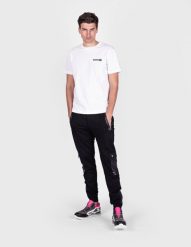 Les Hommes T-shirt "Typography" | UHT214 700P | Typography T-Shirt | Mężczyzna | Czarny, Biały. Białe t-shirty męskie Les Hommes, m, bez wzorów, z bawełny, bez kołnierzyka, bez ramiączek. W wyprzedaży za 239.00 zł.