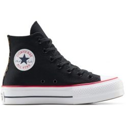 Buty sportowe Converse Chuck Taylor All Star Lift Platform Leopard. Czarne obuwie sportowe damskie Converse, bez wzorów, bez zapięcia. Za 379.45 zł.