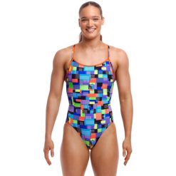 Strój kąpielowy jednoczęściowy FUNKITA Chip Set - Diamond Back. Niebieskie stroje kąpielowe damskie Funkita, m, bez wzorów. Za 199.00 zł.