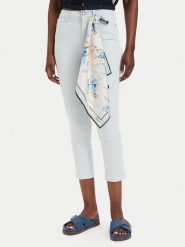 Guess Jeansy W5GA91 W93CM Niebieski jasny Skinny Fit. Niebieskie jeansy damskie Guess, z aplikacjami, z jeansu. Za 524.99 zł.