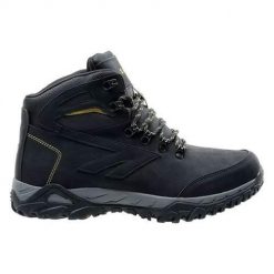 Buty trekkingowe męskie Hi-Tec Medin Mid. Czarne trekkingi męskie Hi-tec, z gumy, za kostkę, bez zapięcia. Za 339.00 zł.