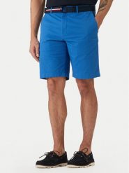 Tommy Hilfiger Komplet szorty i pasek Denton MW0MW42349 Niebieski Slim Fit. Niebieskie szorty męskie Tommy Hilfiger, bez wzorów, z bawełny. Za 369.99 zł.