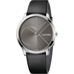 ZEGAREK CALVIN KLEIN MINIMAL K3M211C3. Brązowe zegarki męskie Calvin Klein, bez wzorów, ze skóry, szklane. Za 769.00 zł.