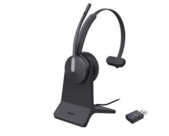 Yealink WH64 Hybrid Mono with Charging Stand Headset Zestaw słuchawkowy Bezprzewodowy Opaska na głowę Biuro/centrum telefoniczne Micro-USB Bluetooth C. Słuchawki bezprzewodowe yealink. Za 602.99 zł.