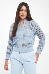 Kardigan damski ażurowy z cekinami PESERICO. Kardigany damskie Peserico, w ażurowe wzory, bez kołnierzyka. Za 3,659.00 zł.