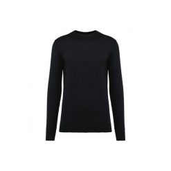 Sweter z okrągłym dekoltem z Suprimy Kariban Premium. Czarne swetry męskie KARIBAN, m, bez wzorów, z bawełny, bez kołnierzyka, bez ramiączek. Za 224.50 zł.