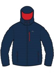 Trespass Mikail - męska kurtka casual pikowana granatowa. Czerwone kurtki męskie Trespass, l, bez wzorów, casualowe, bez kaptura. Za 241.60 zł.