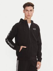EA7 Emporio Armani Bluza 8NPM22 PJ07Z 1200 Czarny Regular Fit. Czarne bluzy męskie EA7 Emporio Armani, m, bez wzorów, z bawełny, bez ramiączek, bez kaptura. W wyprzedaży za 299.99 zł.