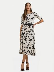 LAUREN RALPH LAUREN Sukienka codzienna 250964093001 Biały Regular Fit. Białe sukienki damskie Lauren Ralph Lauren, na co dzień, xs, bez wzorów, z bawełny, bez kołnierzyka, bez ramiączek, proste. Za 439.99 zł.