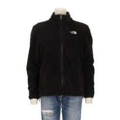 Damska czarna kurtka polarowa Osito TNF. Czarne kurtki sportowe damskie The North Face, l, bez wzorów, z materiału, bez ramiączek, bez kaptura, trekkingowe. Za 212.96 zł.