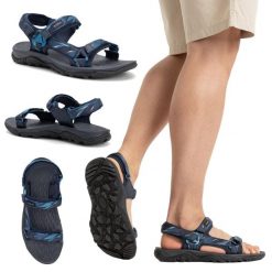 Sandały męskie KADVA Cruzo. Niebieskie buty zimowe męskie KADVA, bez wzorów, sportowe, bez zapięcia. Za 99.99 zł.